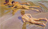 Joaquin Sorolla y Bastida Children on the Beach painting